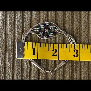 Sterling Silver and Beaded Bracelet